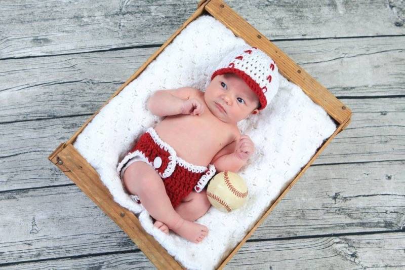 Neugeborenen Baseball Outfit Baby Foto Prop Oder Shower Geschenk von AllAgeCrochets