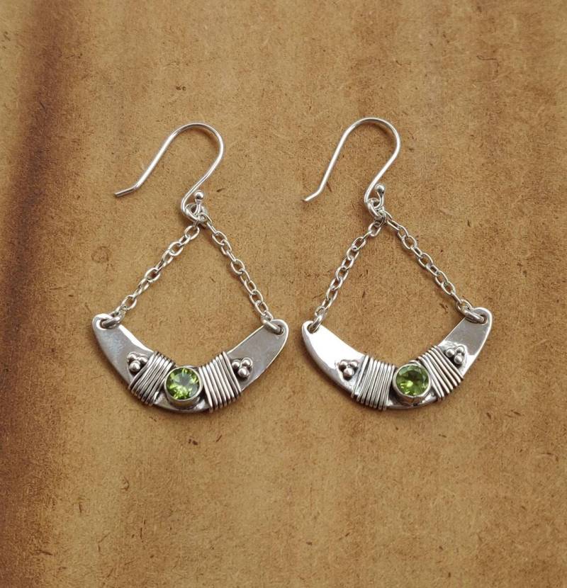 Peridot Ohrringe Handgemachte Ohrringe | 33 30 Mm von AllBeadsWorldShop