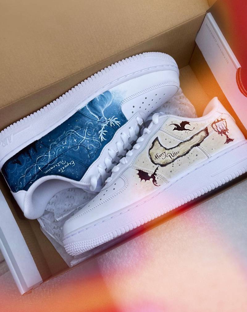 Zauberer Potter Custom Nike Air Force 1 | Personalisierte Turnschuhe Personalisierter Af1 von AllByAlexx