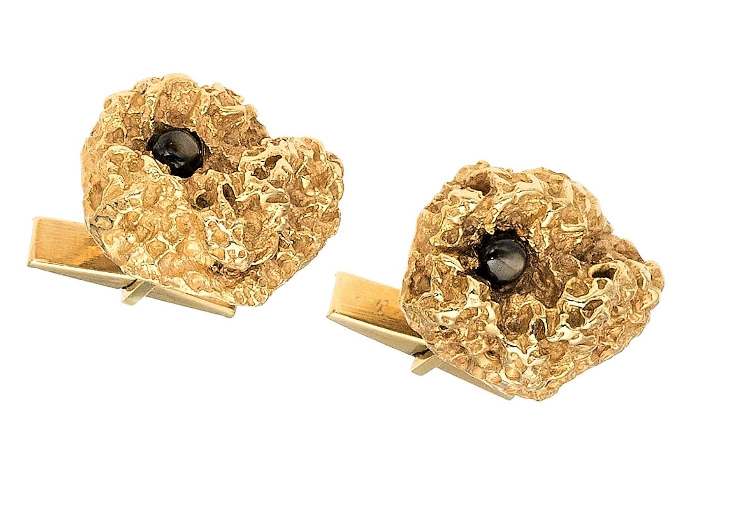 Nachlass 14K Schwere 28, 5 G Gold Manschettenknöpfe Benutzerdefinierte 1 Unze Massiv Schwarz Stern Saphire Markiert 14 K 14Kt Große Hochzeit von AllGold14k10k18k