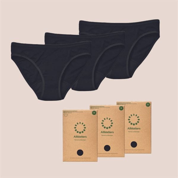 AllMatters 3-er SET: zertifizierte TENCEL Periodenunterwäsche ohne Schadstoffe von AllMatters