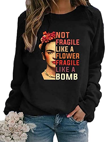 AllMonyba Damen Sweatshirt mit Ölgemälde und Rundhalsausschnitt Painter Pattern Langarm Pullover Tops von AllMonyba