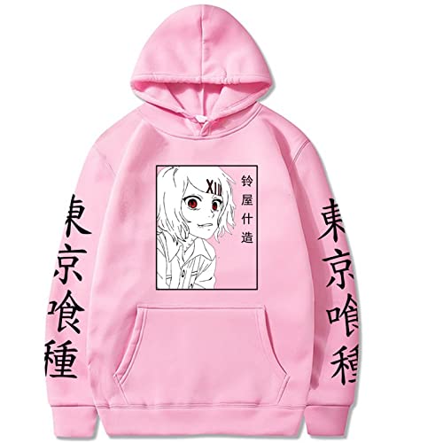 AllMonyba Tokyo Ghoul Hoodies Juzo Suzuya Anime Graphic Harajuku Pullover Sweatshirt Lässige Männer/Frauen Streetwear Tops von AllMonyba