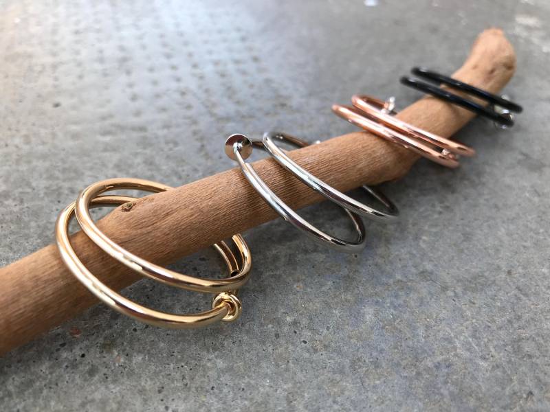 30 Mm Creolen, Clips Creolen Silber, Schwarz, Gold, Roségold Farbe, Nicht Durchbohrte Ohren, 3 cm von AllMyLadies