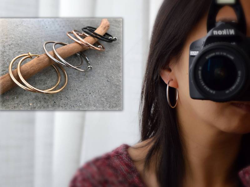 40mm Creolen Clips Silber, Gold, Roségold, Schwarz, Ohrclips, 4cm 40mm Creolen Clips Silber, Gold, Roségold, Schwarz, Ohrclips, 4cm von AllMyLadies