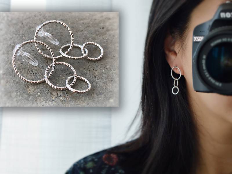 Unsichtbare Ohrclips, Dreifacher Ring, Silberfarben. Ringe, Kreis. Ohrclips. Täglicher Schmuck. Bereit Zum Angebot Unsichtbare Ohrclips, Dreifacher Ring, Silberfarben. Ringe, Kreis. Ohrclips. Täglicher Schmuck. Bereit Zum Angebot von AllMyLadies