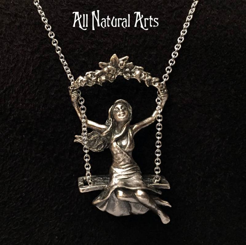 Mädchen Auf Der Schaukel | Sterling Silber von AllNaturalArts