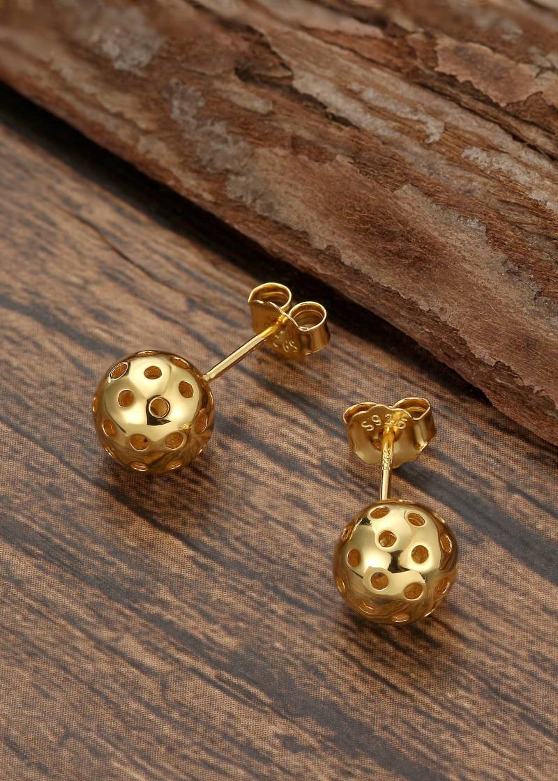 Pickleball Ball Ohrstecker in Gold | Süße Ohrringe Perfektes Geschenk Für Frau von AllPickleball