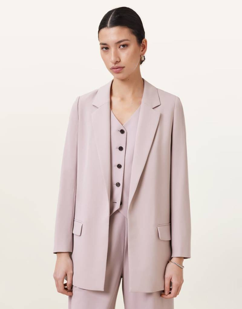 AllSaints - Aleida Tri - Blazer in Mauve-Kreiderosa von AllSaints