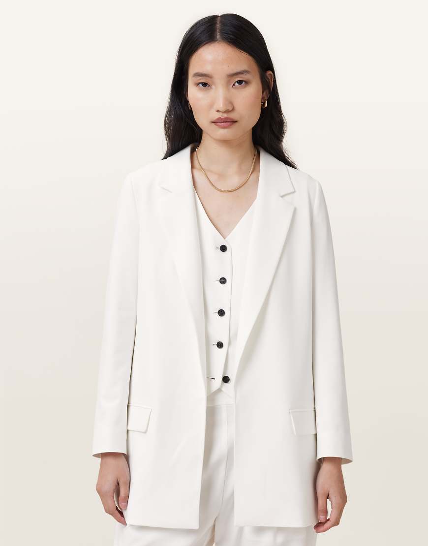 AllSaints - Aleida Tri - Blazer in Weiß AllSaints - Aleida Tri - Blazer in Weiß von AllSaints