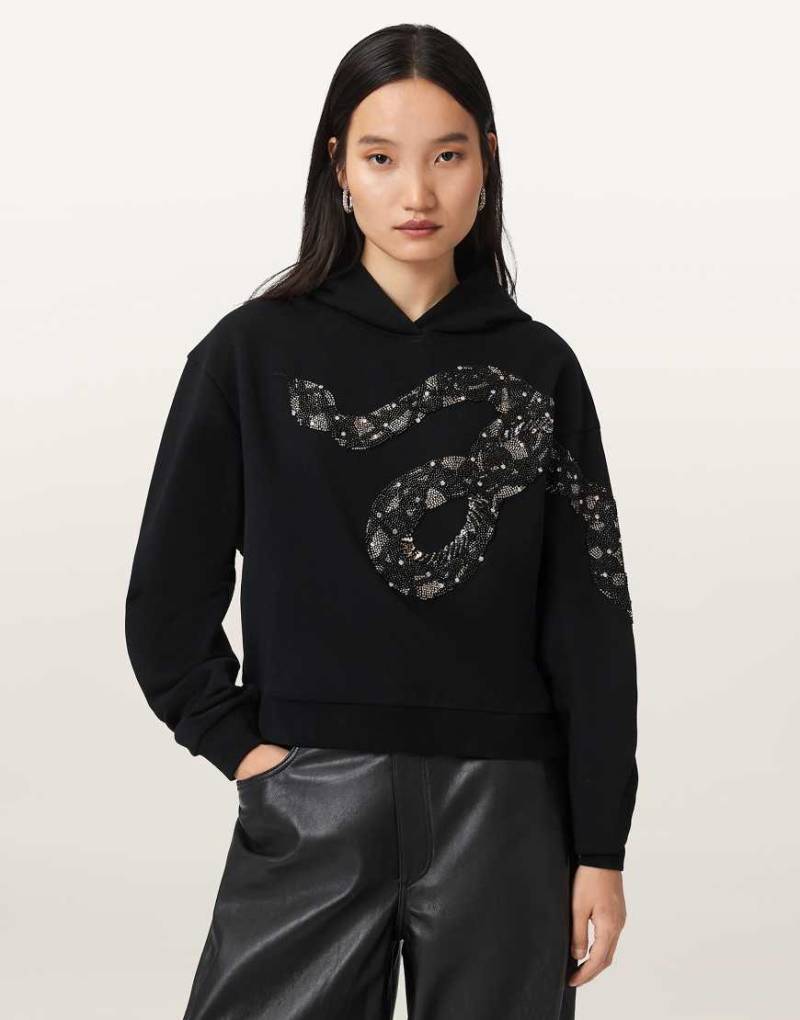 AllSaints - Alenka Pippa - Kapuzenpullover in Schwarz von AllSaints
