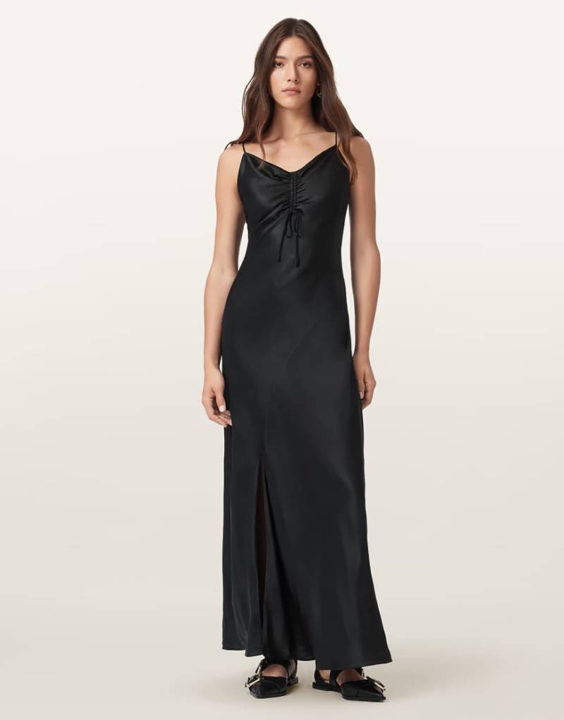AllSaints - Alexia - Maxikleid in Schwarz von AllSaints