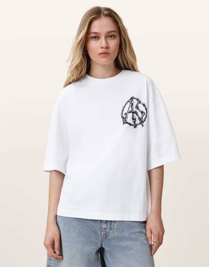 AllSaints - Anatomica Amelie - T-Shirt in Weiß von AllSaints