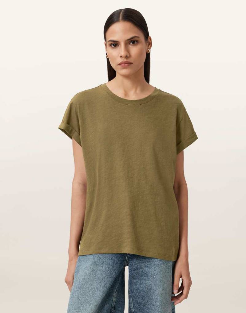 AllSaints - Anna - T-Shirt in Fango-Grün von AllSaints