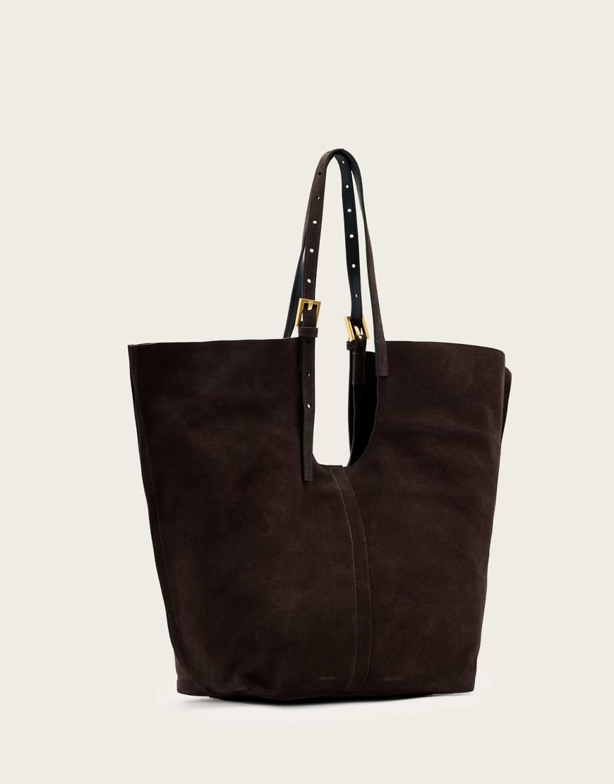 AllSaints - Ara E/W - Wildleder-Tasche in Bitterbraun-Brown von AllSaints