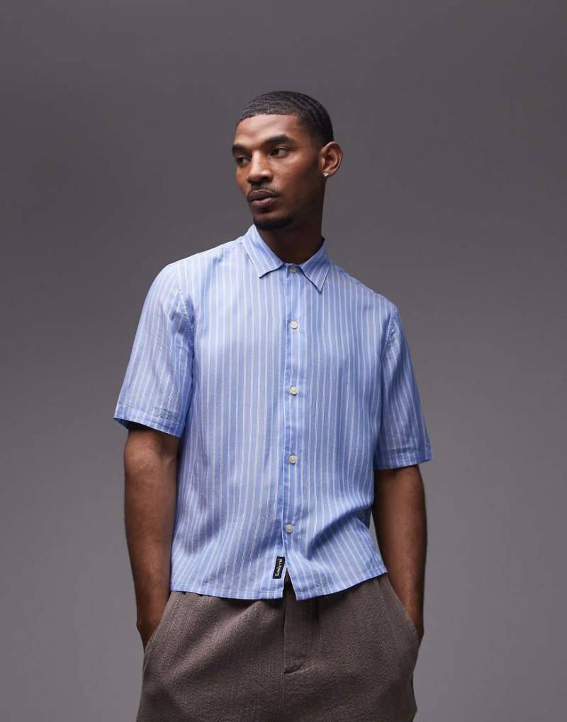 AllSaints - Arran - Hemd in Areo-Blau von AllSaints