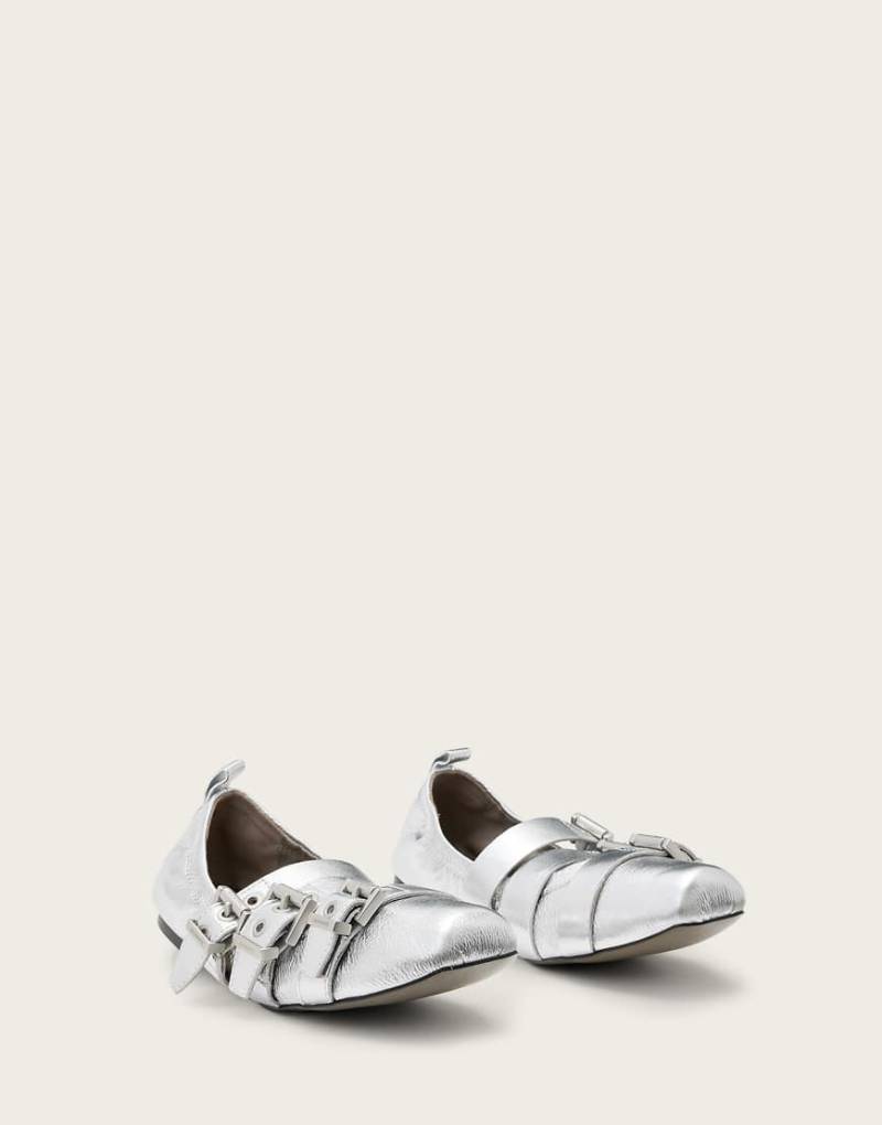 AllSaints - Aurora - Schuhe in Metallic-Silber-Grau von AllSaints