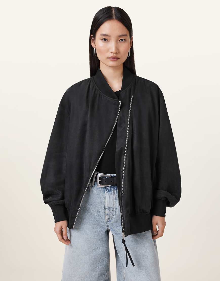 AllSaints - Avril - Bomberjacke in Schwarz von AllSaints