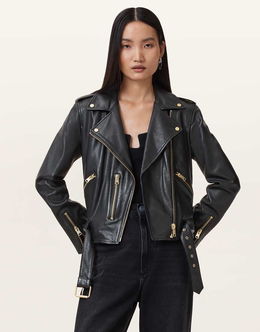 AllSaints - Balfern - Bikerjacke in Schwarz von AllSaints