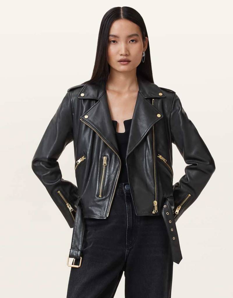 AllSaints - Balfern - Bikerjacke in Schwarz von AllSaints