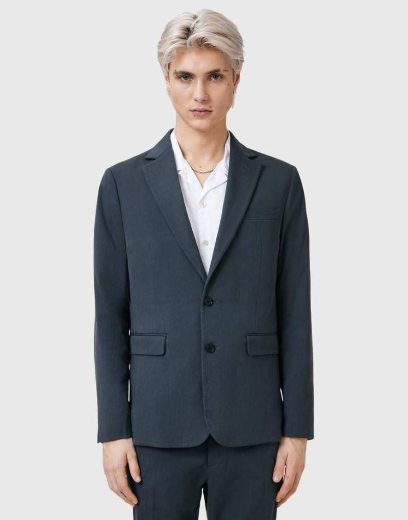 AllSaints - Bay - Blazer in Schieferblau von AllSaints