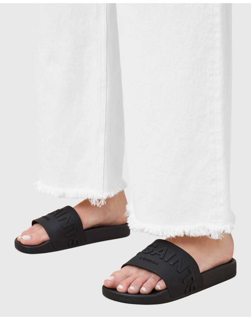 AllSaints - Biggy - Slider aus Gummi in Schwarz von AllSaints