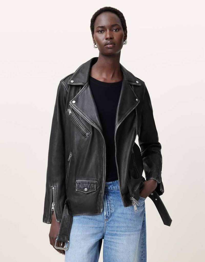 AllSaints - Billie - Bikerjacke in Schwarz von AllSaints