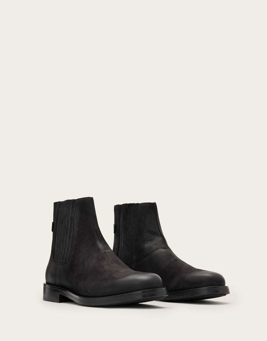 AllSaints - Bloom - Chelsea-Stiefel in verwaschenem Schwarz von AllSaints