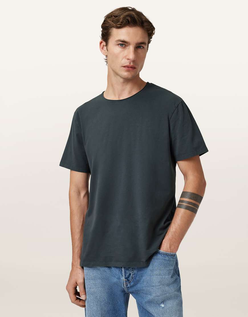 AllSaints - Bodega - T-Shirt in Sunil-Blau mit Rundhalsausschnitt von AllSaints