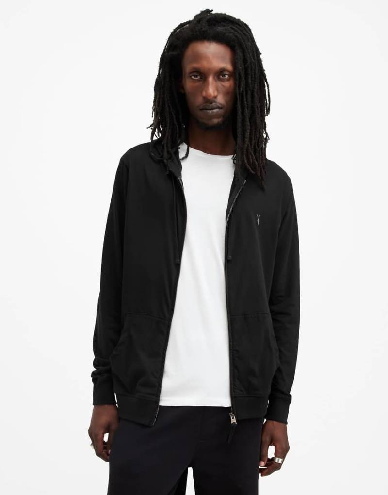 AllSaints - Brace - Kapuzenjacke in Tiefschwarz von AllSaints