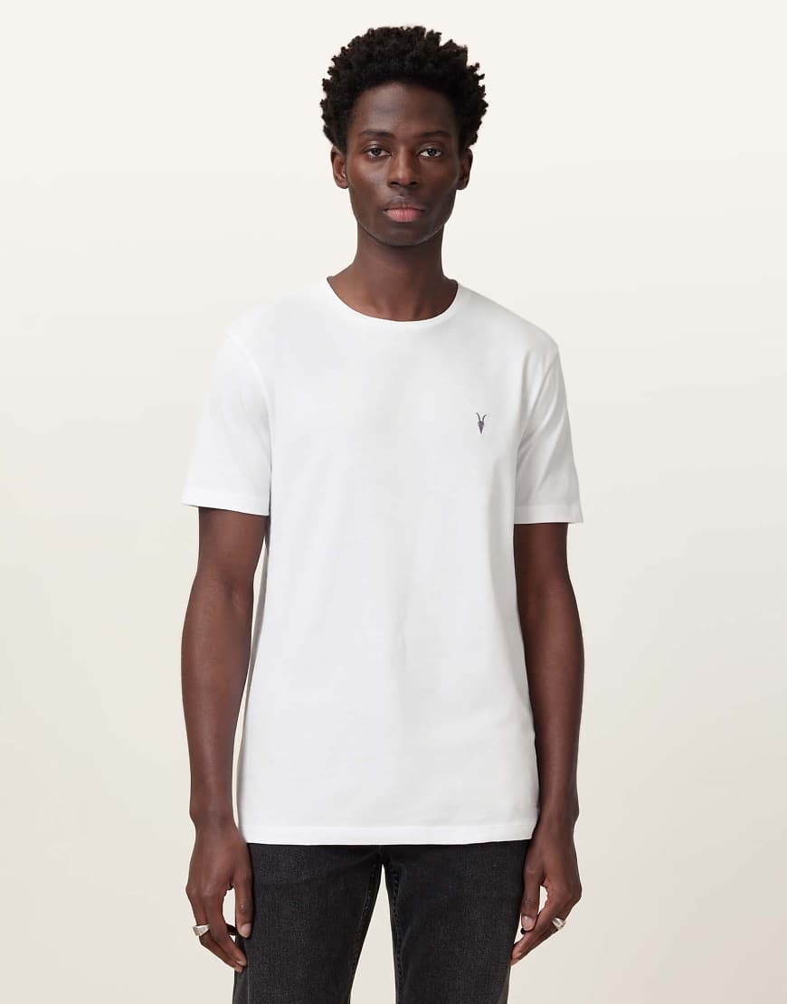 AllSaints - Brace - T-Shirt in optischem Weiß mit Rundhalsausschnitt von AllSaints