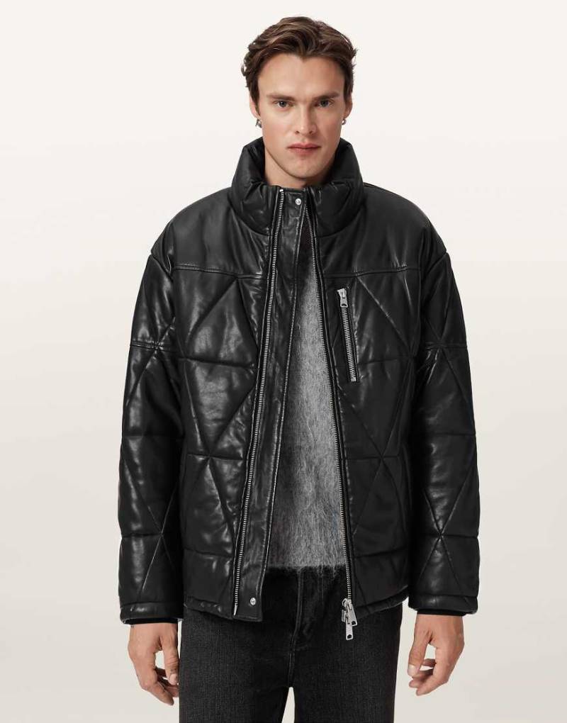 AllSaints - Brockwell - Pufferjacke in Schwarz AllSaints - Brockwell - Pufferjacke in Schwarz von AllSaints