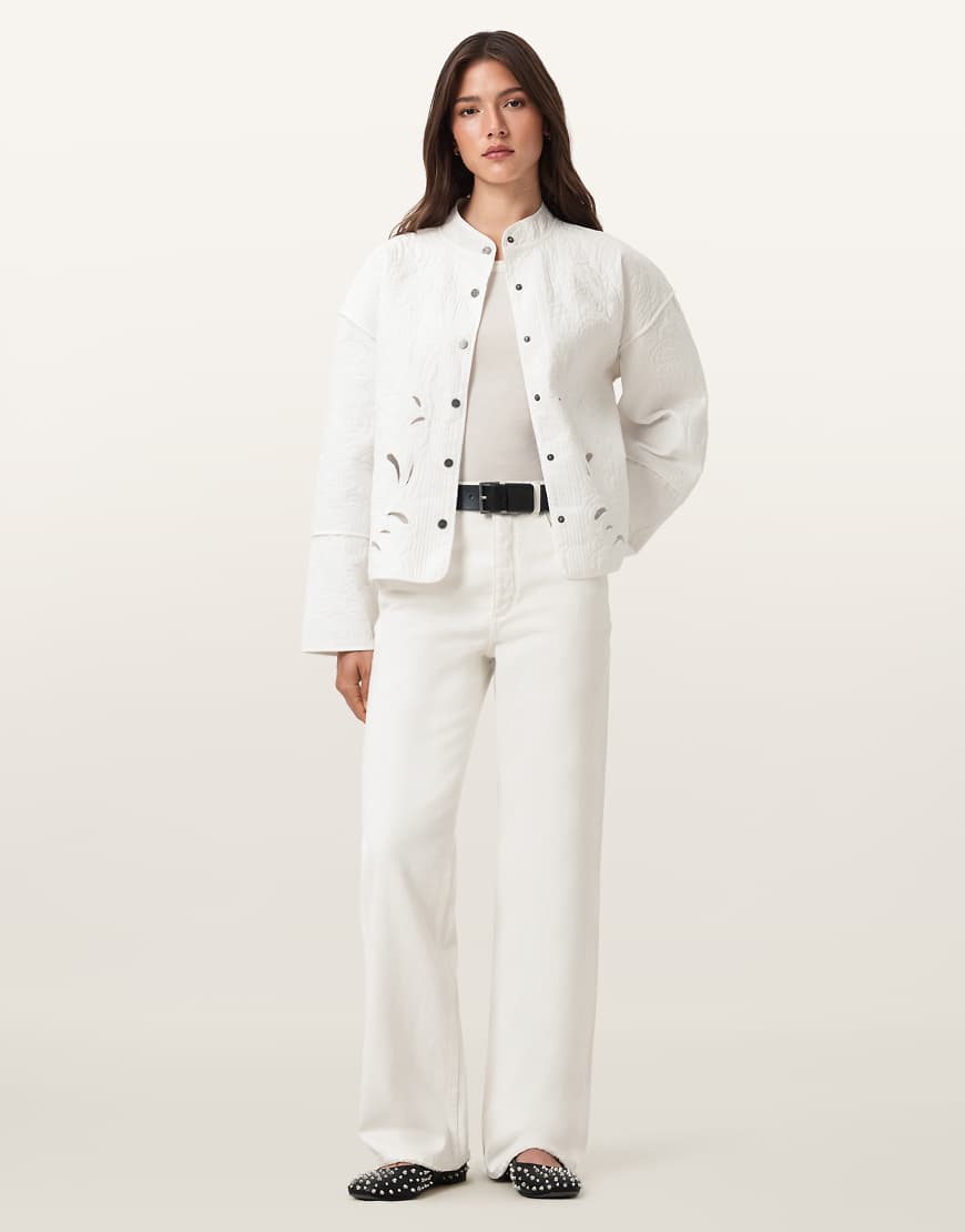 AllSaints - Brooklyn - Jeans in Wollweiß von AllSaints