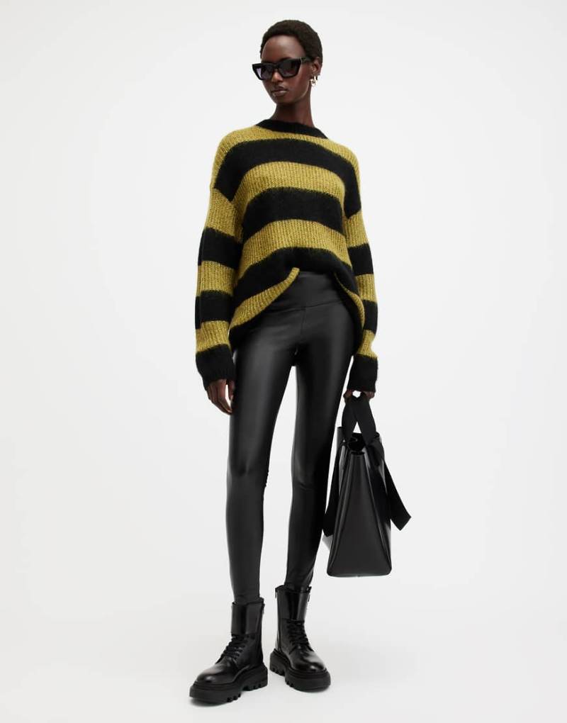 AllSaints - Cora - Leggings aus schwarzem Kunstleder von AllSaints