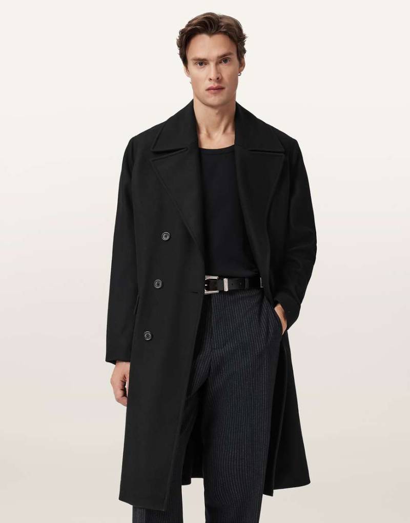 AllSaints - Curran - Mantel in Schwarz von AllSaints