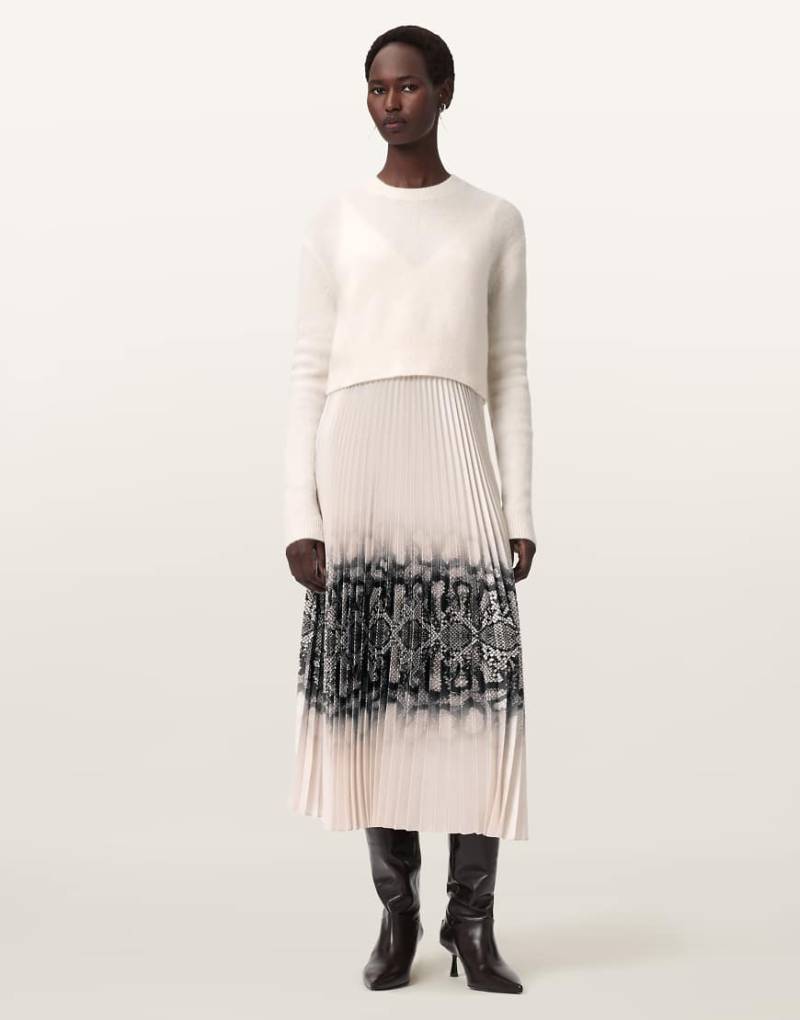 AllSaints - Curtis Ophis - Kleid in Kreideweiß von AllSaints