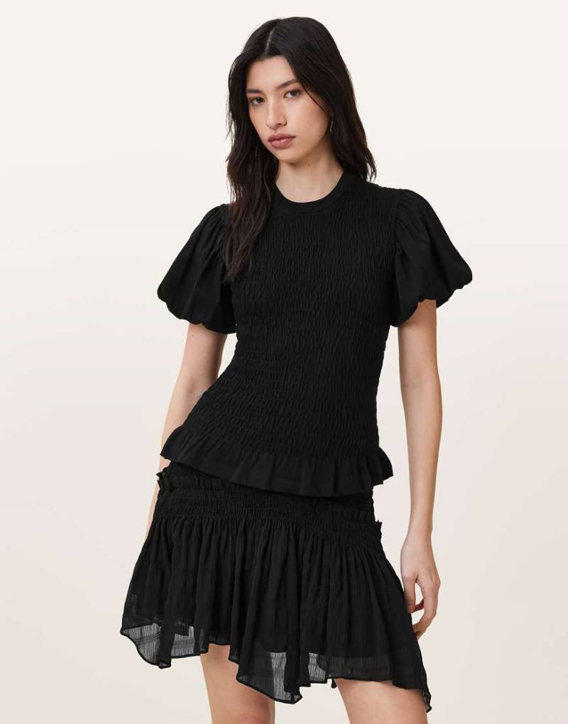 AllSaints - Dael - Oberteil in Schwarz von AllSaints