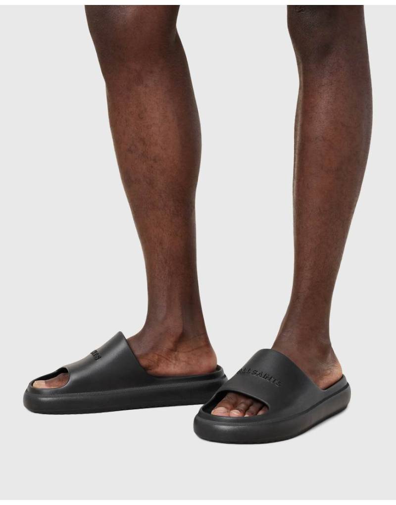 AllSaints - Dune - Slider aus Gummi in Schwarz von AllSaints