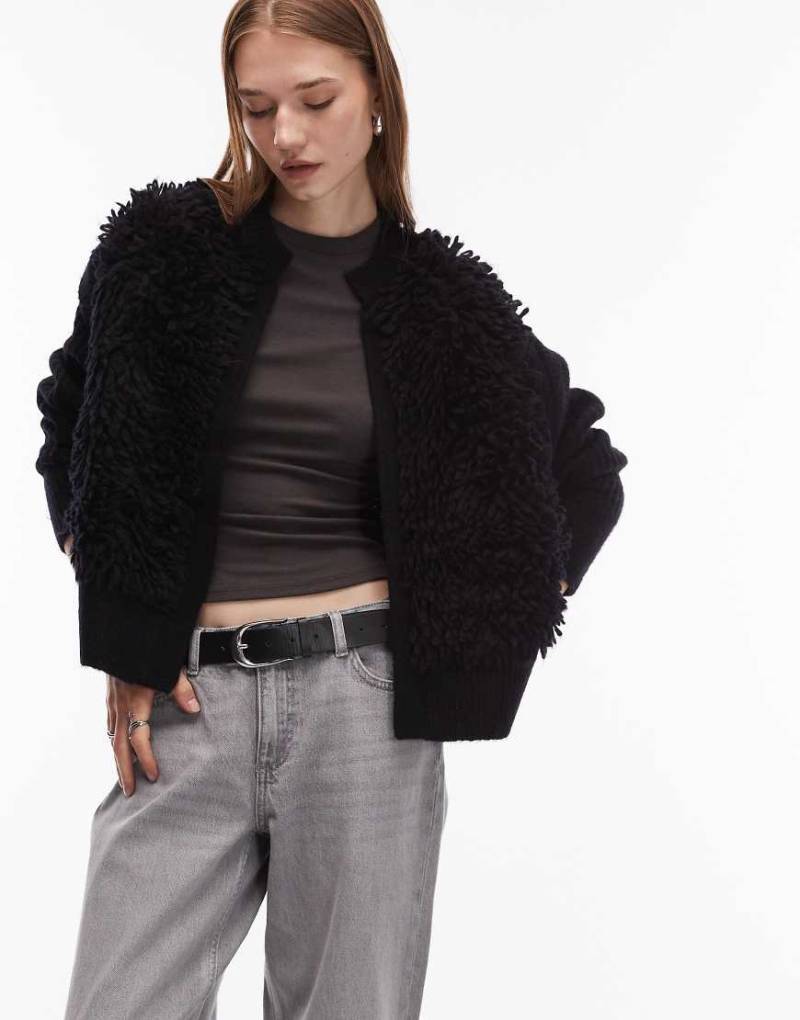 AllSaints - Elias - Strickjacke in Schwarz von AllSaints