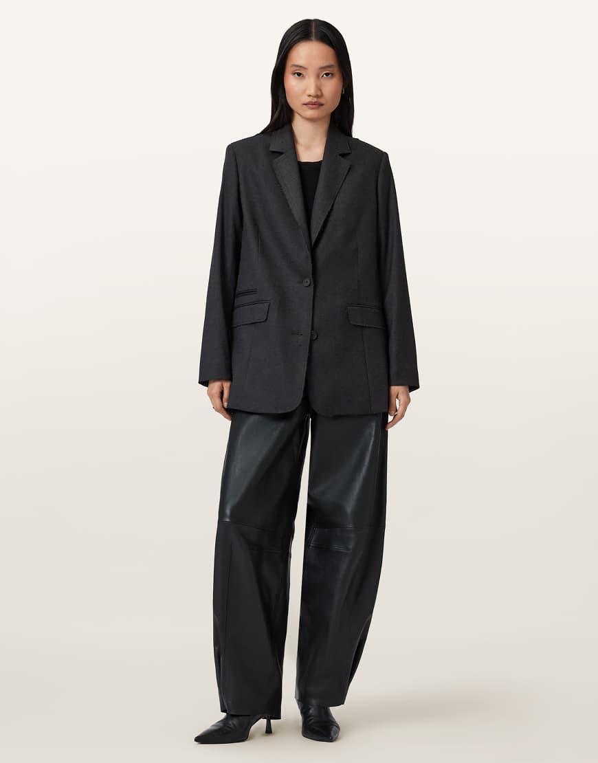 AllSaints - Essie - Blazer in Graphitgrau von AllSaints