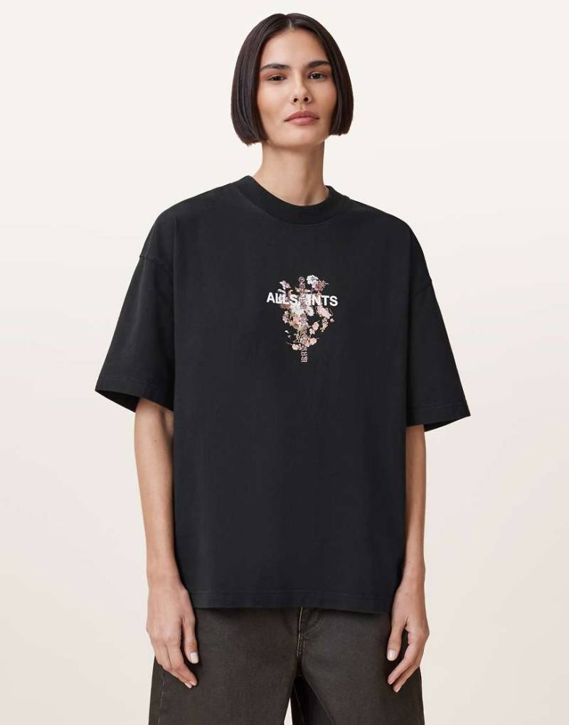 AllSaints - Eternal Etta - T-Shirt in Schwarz von AllSaints
