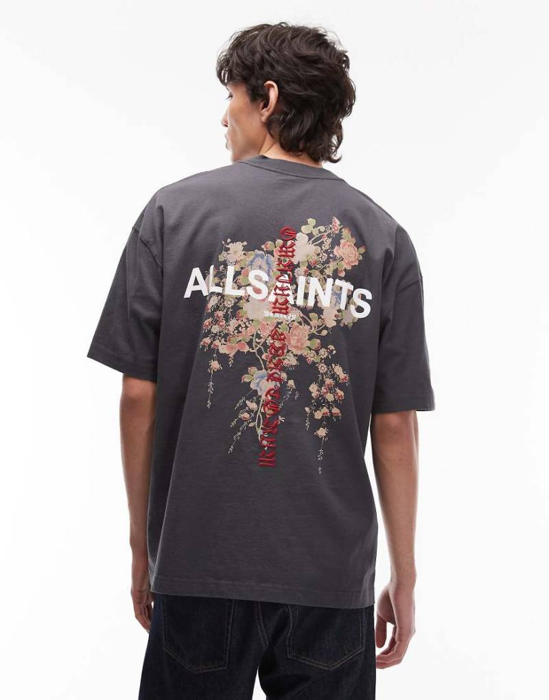 AllSaints - Eternal - T-Shirt in verwaschenem Schwarz von AllSaints