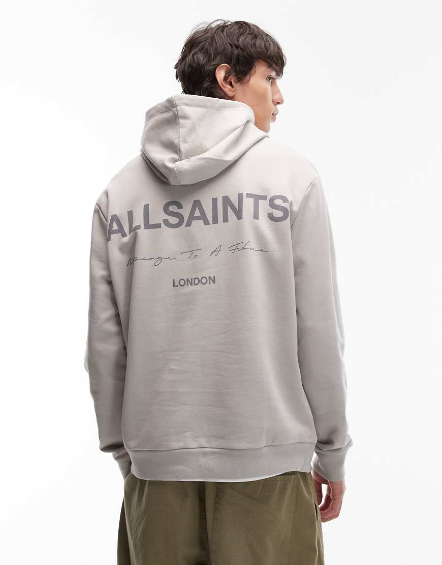 AllSaints - Future - Kapuzenpullover in Grau von AllSaints