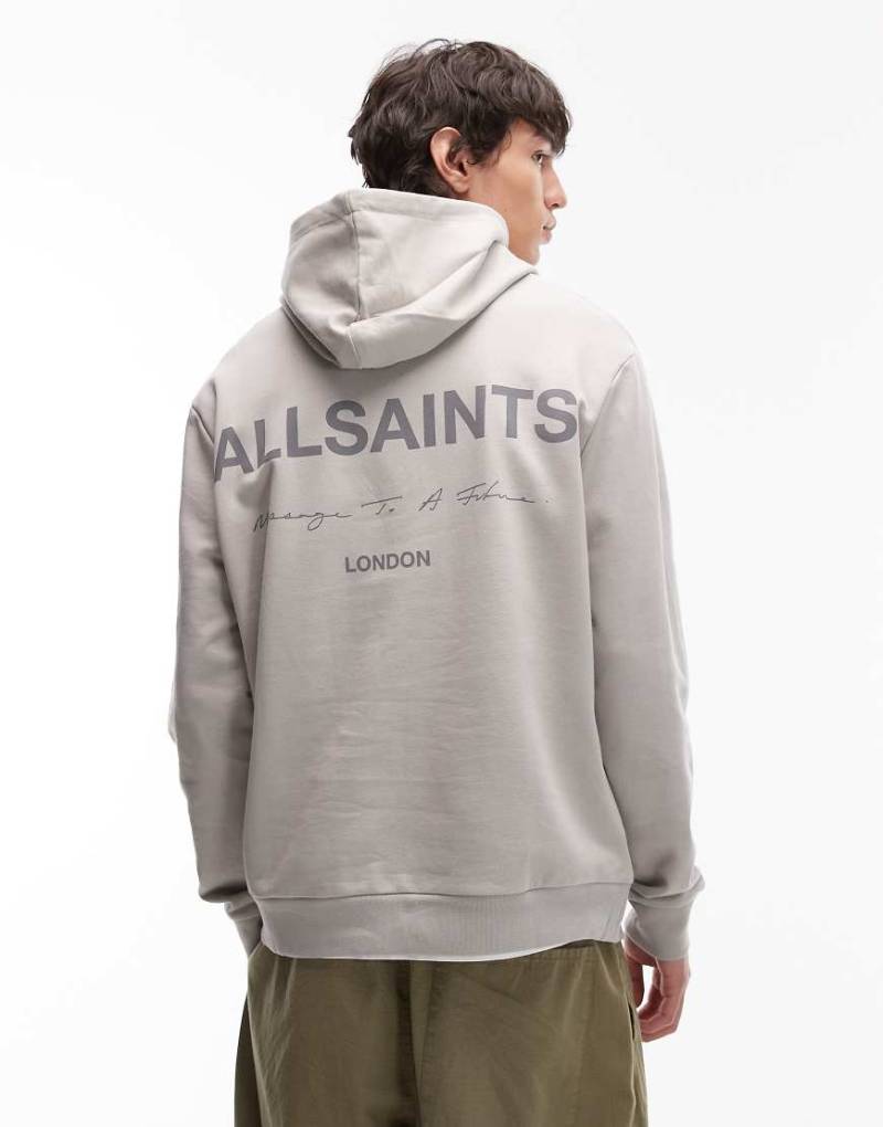 AllSaints - Future - Kapuzenpullover in Grau von AllSaints