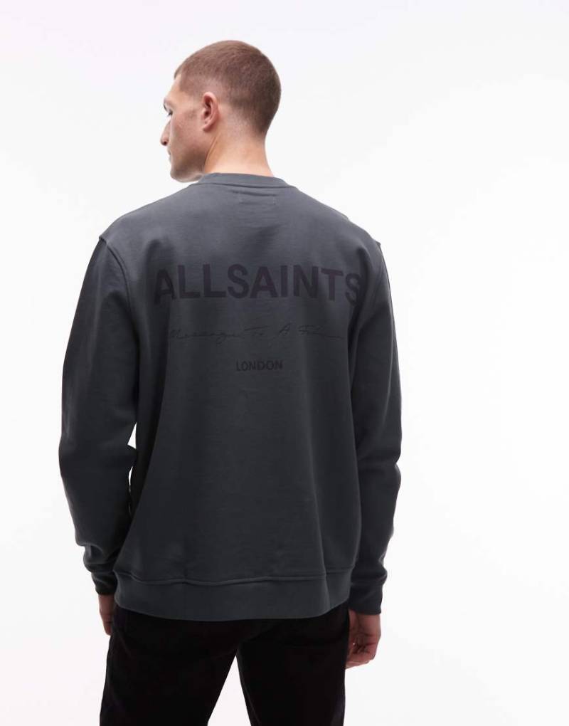 AllSaints - Future - Sweatshirt in Sunil-Blau mit Rundhalsausschnitt von AllSaints