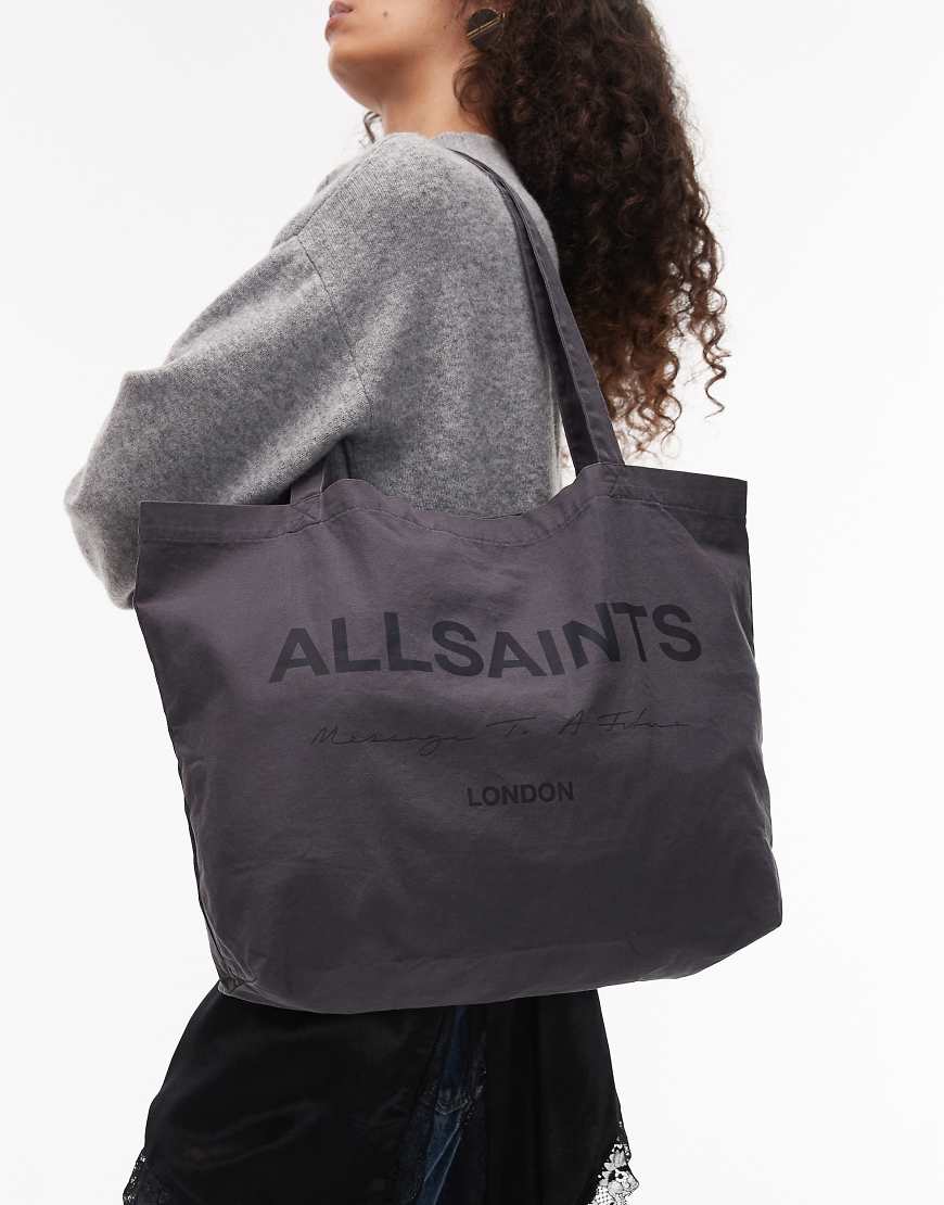 AllSaints - Future - Tragetasche in Anthrazit-Grau von AllSaints