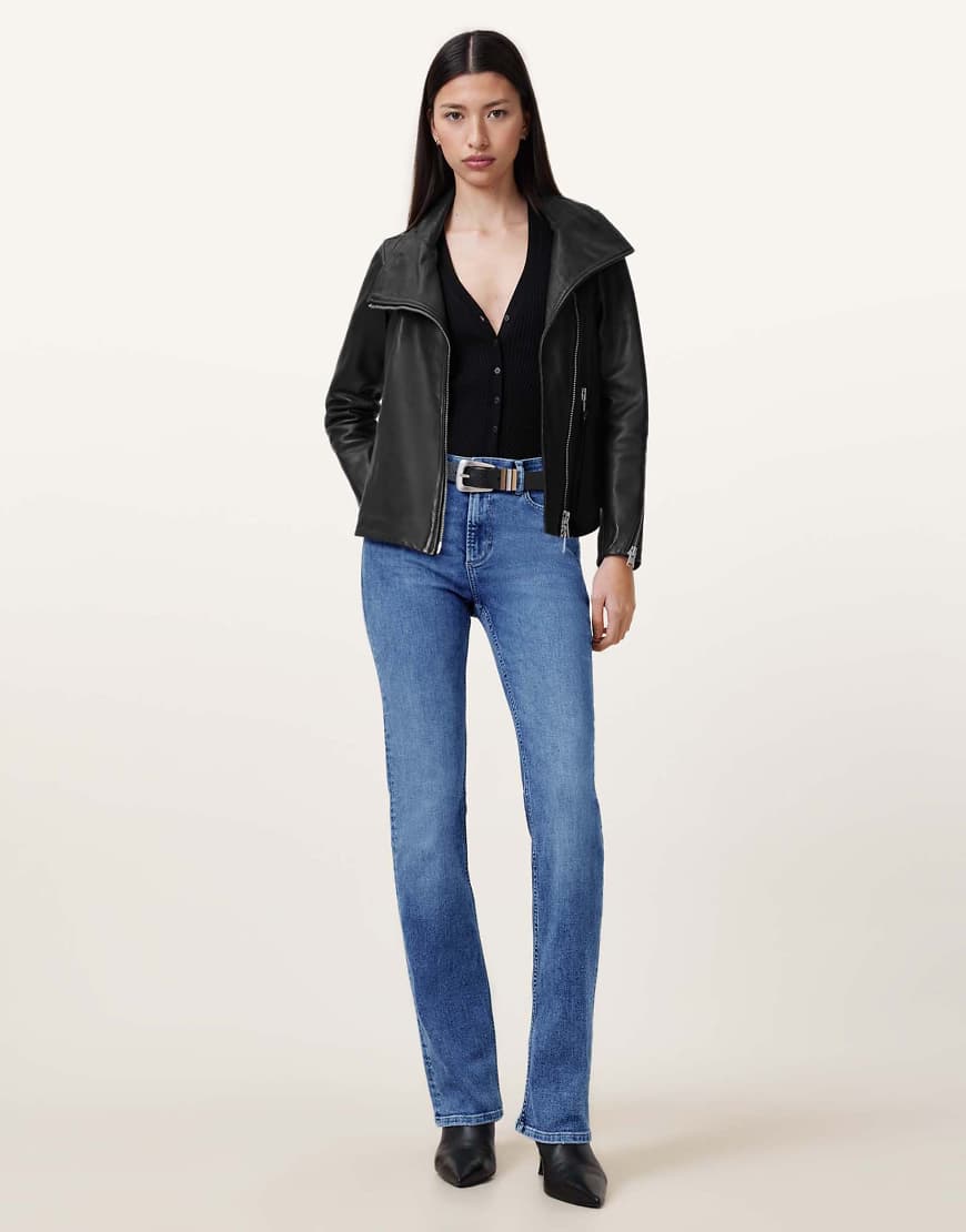 AllSaints - Haldan - Schmale Bootcut-Jeans in Blau von AllSaints