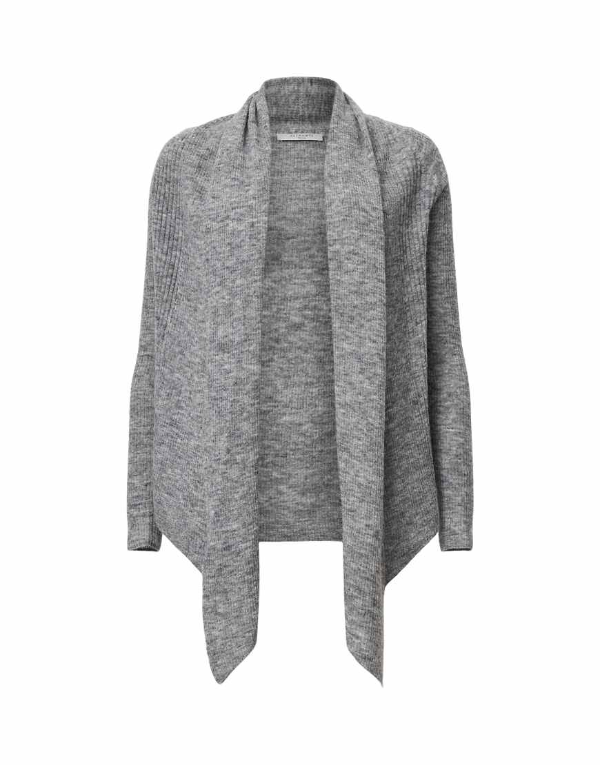 AllSaints - Harper - Strickjacke in Blassgrau von AllSaints