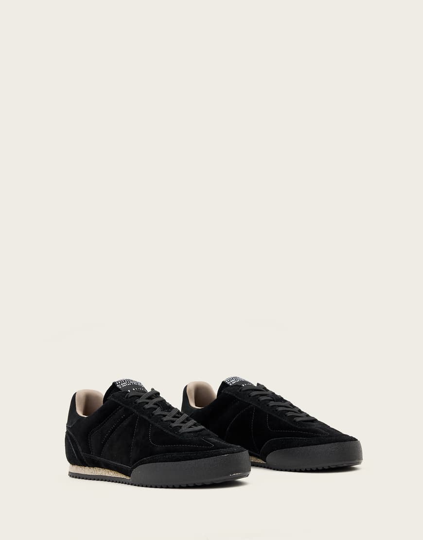 AllSaints - Harri - Flache Sneaker in Schwarz von AllSaints