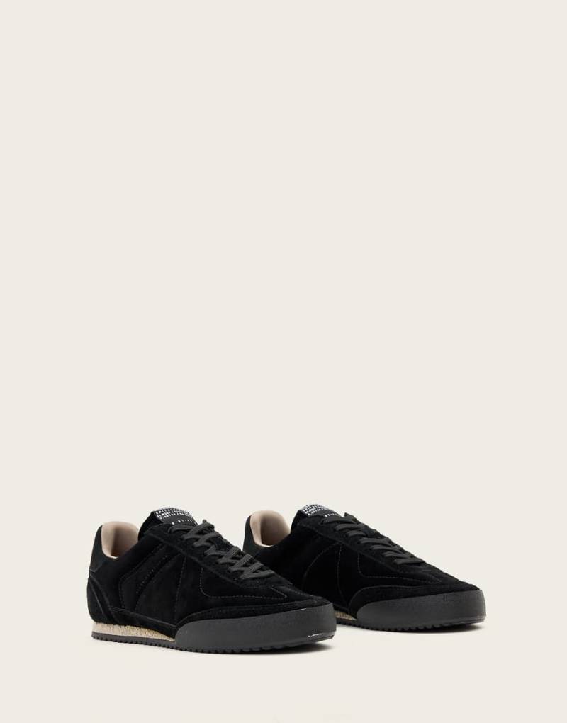 AllSaints - Harri - Flache Sneaker in Schwarz von AllSaints